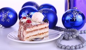 Preview wallpaper cake, beads, dessert, new year, toys