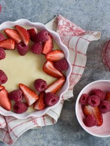 Preview wallpaper cake, berries, dessert, raspberry, strawberry