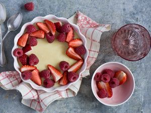 Preview wallpaper cake, berries, dessert, raspberry, strawberry