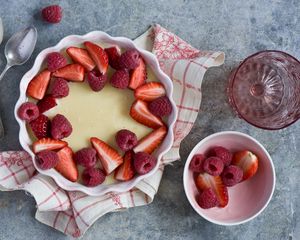 Preview wallpaper cake, berries, dessert, raspberry, strawberry