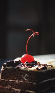 Preview wallpaper cake, cherry, cakes, cream, dessert