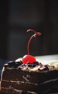Preview wallpaper cake, cherry, cakes, cream, dessert