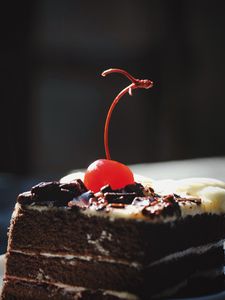 Preview wallpaper cake, cherry, cakes, cream, dessert