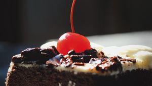 Preview wallpaper cake, cherry, cakes, cream, dessert