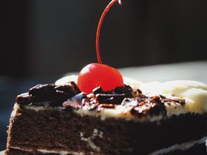 Preview wallpaper cake, cherry, cakes, cream, dessert