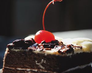 Preview wallpaper cake, cherry, cakes, cream, dessert