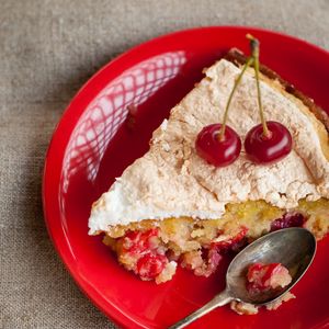 Preview wallpaper cake, cherry, dessert, red