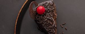 Preview wallpaper cake, chocolate, cherry, dessert