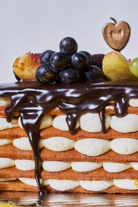 Preview wallpaper cake, chocolate, watering, fruit, dessert