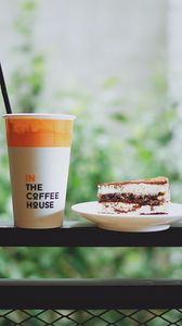 Preview wallpaper cake, coffee, breakfast