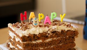 Preview wallpaper cake, dessert, candles, holiday