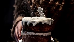 Preview wallpaper cake, dessert, decoration, powder, snowman