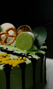 Preview wallpaper cake, dessert, decoration, green