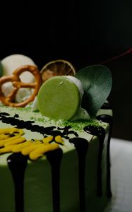 Preview wallpaper cake, dessert, decoration, green