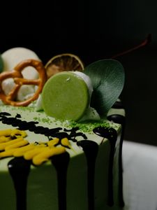 Preview wallpaper cake, dessert, decoration, green