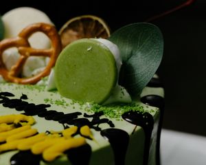 Preview wallpaper cake, dessert, decoration, green