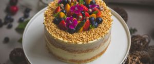 Preview wallpaper cake, dessert, pastry, berries