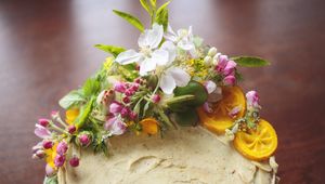 Preview wallpaper cake, flowers, decoration, dessert