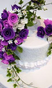 Preview wallpaper cake, flowers, decoration, sweet