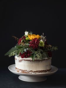 Preview wallpaper cake, flowers, pastries, dessert