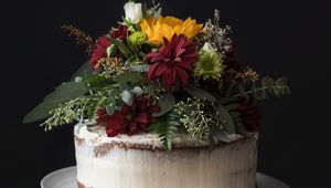 Preview wallpaper cake, flowers, pastries, dessert