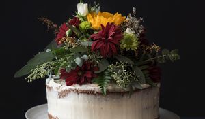 Preview wallpaper cake, flowers, pastries, dessert