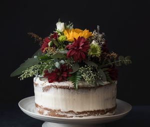 Preview wallpaper cake, flowers, pastries, dessert