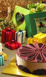 Preview wallpaper cake, gifts, decoration