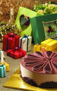 Preview wallpaper cake, gifts, decoration