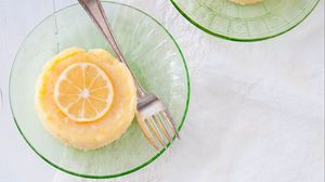 Preview wallpaper cake, lemon, dessert, plate