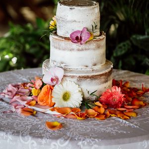 Preview wallpaper cake, pastries, dessert, flowers, petals