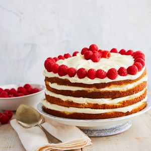 Preview wallpaper cake, raspberries, berries, dessert