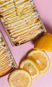 Preview wallpaper cake, watering, lemon, dessert, pastries