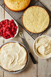 Preview wallpaper cakes, cream, raspberries, berries, pastries, dessert