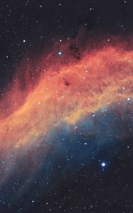 Preview wallpaper california nebula, nebula, glow, stars, space