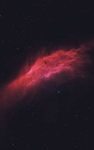 Preview wallpaper california nebula, nebula, stars, glare, space, red