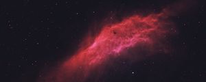 Preview wallpaper california nebula, nebula, stars, glare, space, red