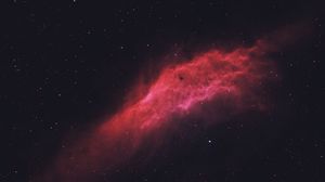 Preview wallpaper california nebula, nebula, stars, glare, space, red