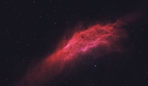 Preview wallpaper california nebula, nebula, stars, glare, space, red