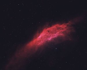 Preview wallpaper california nebula, nebula, stars, glare, space, red