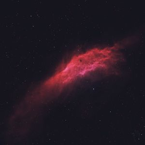 Preview wallpaper california nebula, nebula, stars, glare, space, red