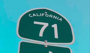 Preview wallpaper california, sign, number, inscription