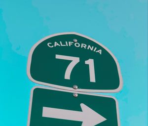 Preview wallpaper california, sign, number, inscription