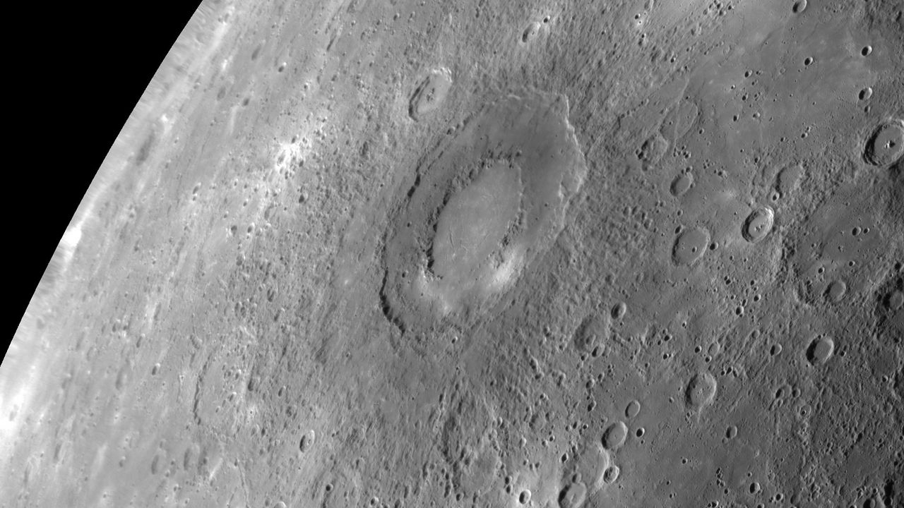 Wallpaper caloris planitia, shock structure, mercury