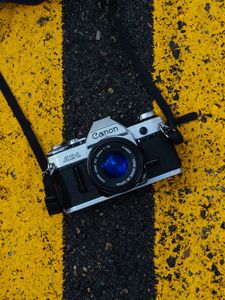 Preview wallpaper camera, asphalt, markup