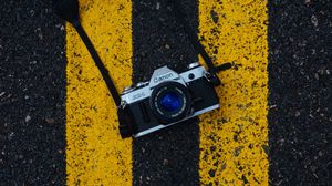 Preview wallpaper camera, asphalt, markup