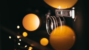 Preview wallpaper camera, bokeh, blur, lights, lens