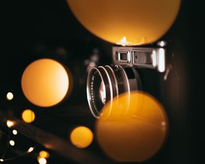 Preview wallpaper camera, bokeh, blur, lights, lens