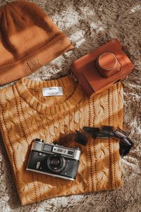 Preview wallpaper camera, film, sweater, retro