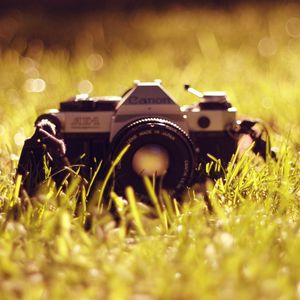 Preview wallpaper camera, grass, model